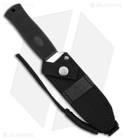 Katz Knives Avenger Boot Fixed Blade Knife Black Kraton (4.5" Satin)