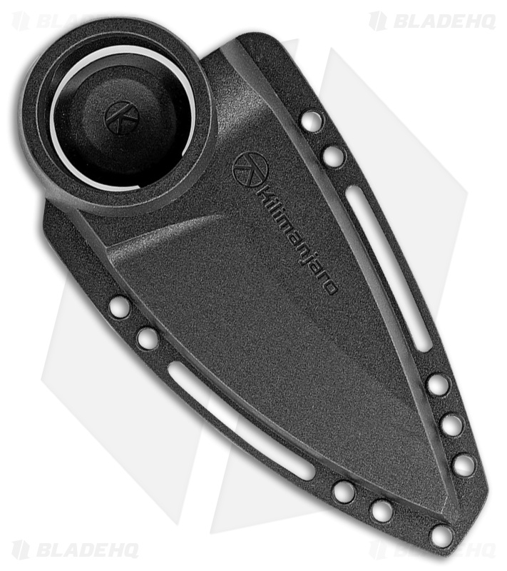 Kilimanjaro Stretta Drop Point Neck Knife Black Rubber (3.125" Satin) 910106