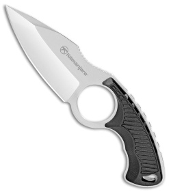 Kilimanjaro Stretta Drop Point Neck Knife Black Rubber (3.125" Satin) 910106