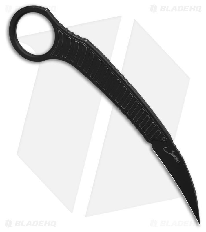 Microtech Signature Series Feather Karambit Fixed Blade Knife (2.25" Black)