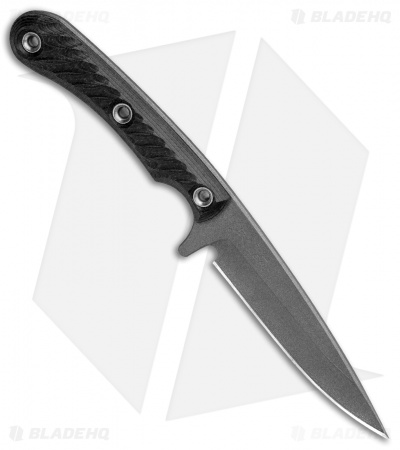 RMJ Tactical Sparrow Fixed Blade Knife Black G-10 (3" Gray Cerakote)
