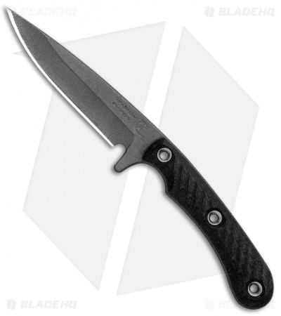RMJ Tactical Sparrow Fixed Blade Knife Black G-10 (3" Gray Cerakote)
