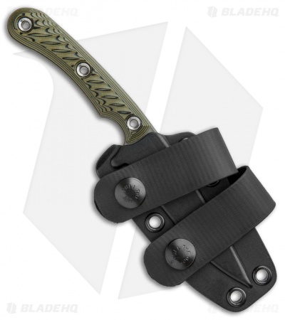 RMJ Tactical Sparrow Fixed Blade Knife Dirty Olive G-10 (3" Gray Cerakote)