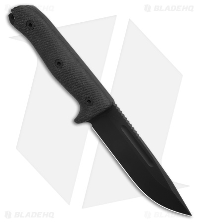 Reiff Knives Vicon Fixed Blade Knife Black Canvas Micarta (5.1" Black)