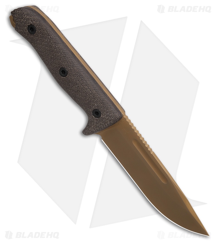Reiff Knives Vicon Fixed Blade Knife Green Canvas Micarta (5.1" FDE)