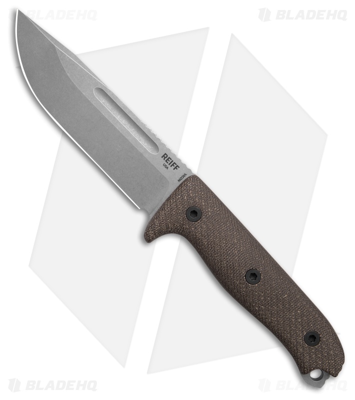 Reiff Knives Vicon Fixed Blade Knife Green Canvas Micarta (5.1" SW)