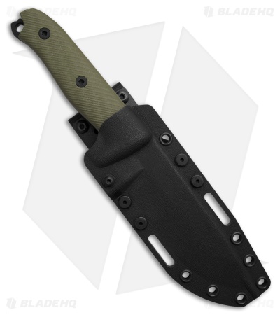 Reiff Knives Vicon Fixed Blade Knife OD Green G-10 (5.1" Black)