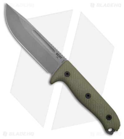 Reiff Knives Vicon Fixed Blade Knife OD Green G-10 (5.1" SW)