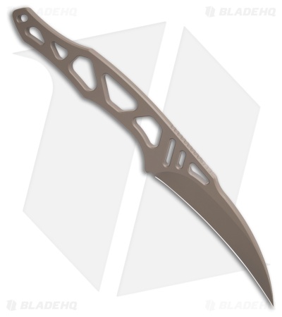 Skallywag Tactical Peg Leg Fixed Blade Knife FDE Stainless Steel (4.00" FDE)