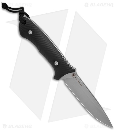 Spartan Linden Fixed Blade Knife Black G-10 (5.00" Stonewash) SBEU2SWKYBK