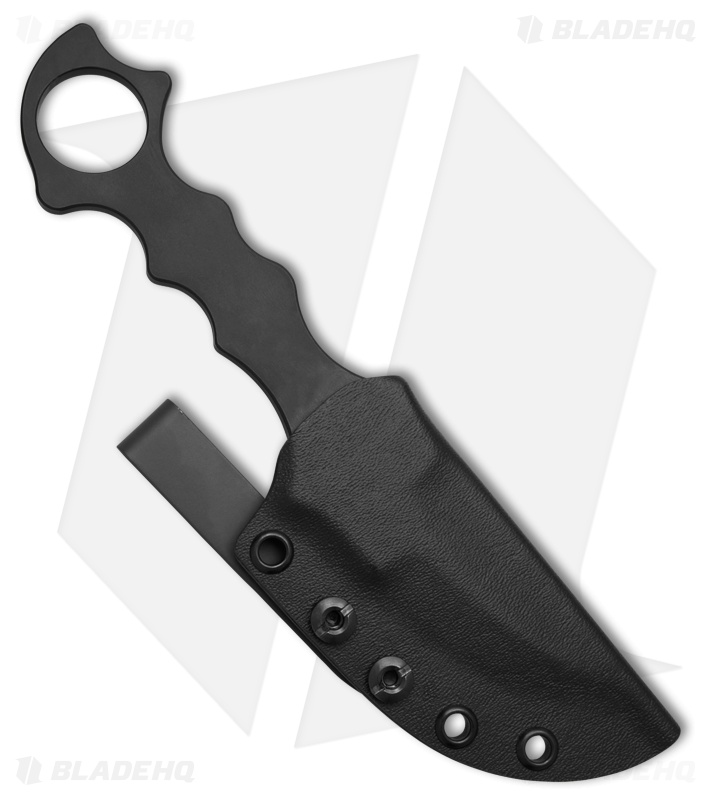 Stroup Knives Arctic Fox Karambit D/E Fixed Blade Knife Black