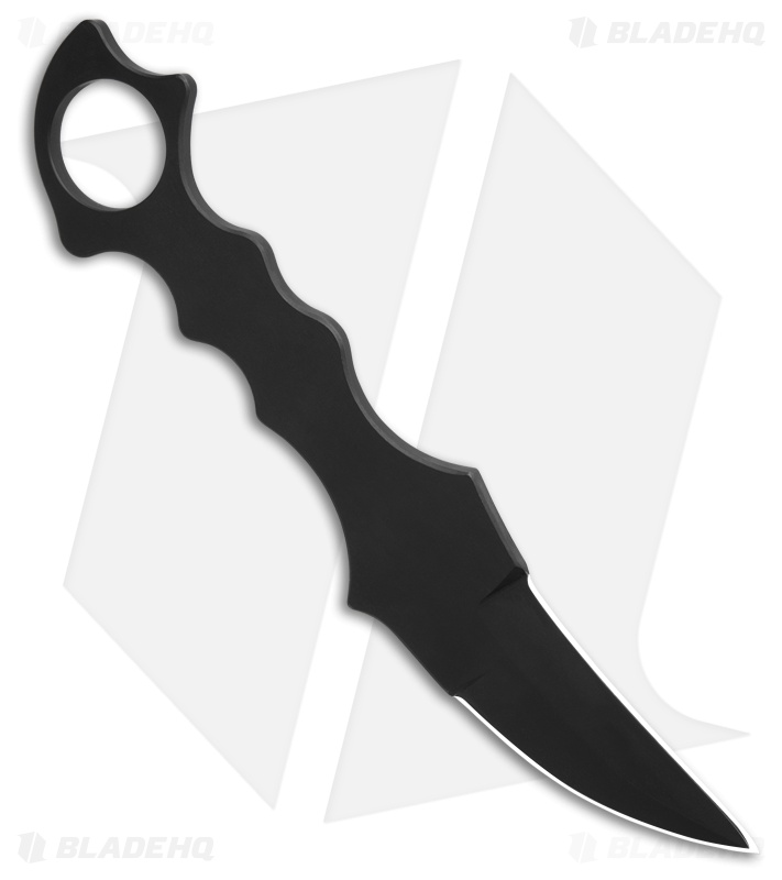 Stroup Knives Arctic Fox Karambit D/E Fixed Blade Knife Black