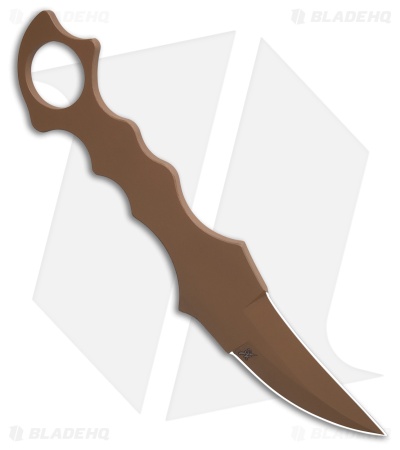 Stroup Knives Arctic Fox Karambit D/E Fixed Blade Knife Dark Earth (2.625" DE)