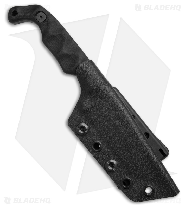 Stroup Knives Bravo 5 Fixed Blade Tanto Black G-10 (3.50" Black Stonewash)