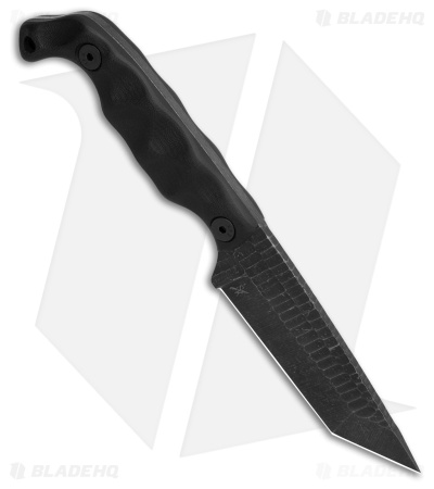 Stroup Knives Bravo 5 Fixed Blade Tanto Black G-10 (3.50" Black Stonewash)