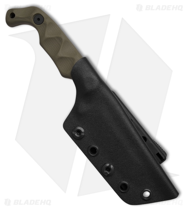 Stroup Knives Bravo 5 Fixed Blade Tanto OD Green G-10 (3.50" FDE)