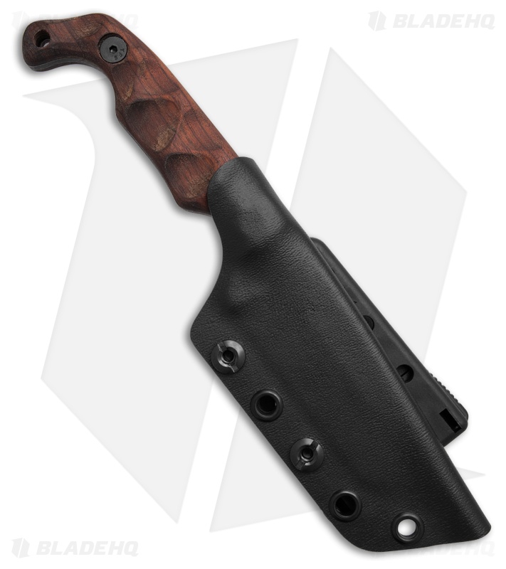 Stroup Knives Bravo 5 Tanto Fixed Blade Knife Wood (3.5" Black Stonewash)