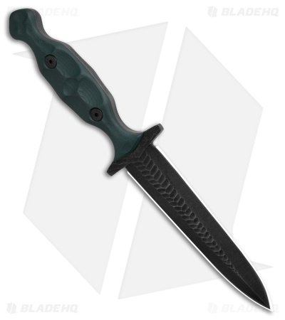 Stroup Knives Green Beret Foundation Heritage Dagger Green G-10 (5" Acid Wash)
