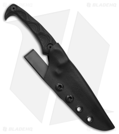 Stroup Knives MK2 Fixed Blade Knife Black G-10 (4" Black)