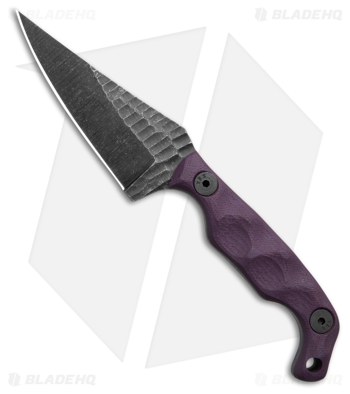Stroup Knives Mini 1 Fixed Blade Purple G-10 (3.00" Black)