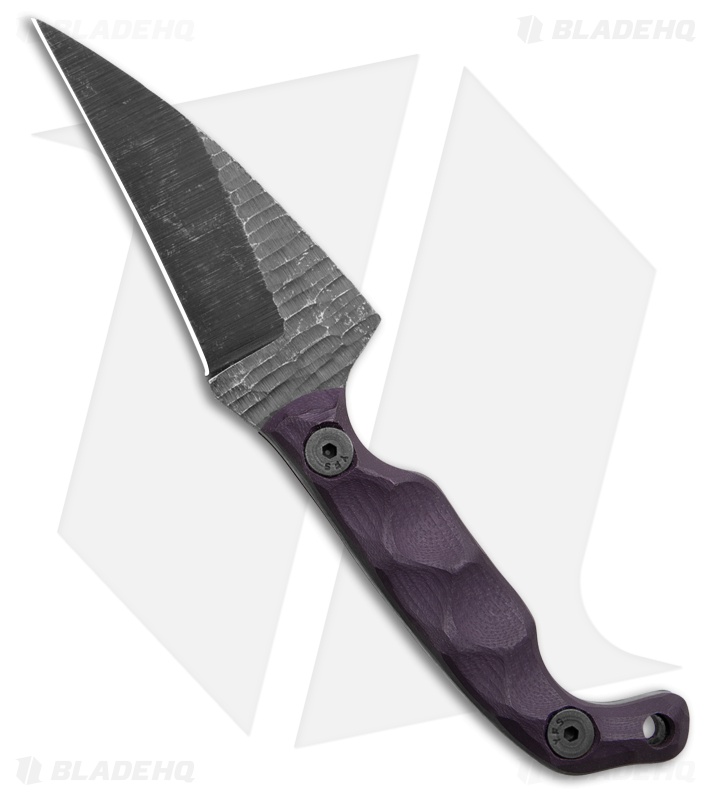 Stroup Knives Mini 2 Fixed Blade Purple G-10 (3.00" Black)
