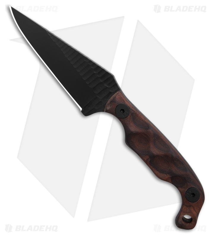 Stroup Knives Mini Fixed Blade Knife Wood (3.00" Black)