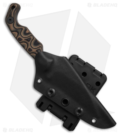 Stroup Knives Mini Mod 2 Fixed Blade Knife Camo G-10 (3" Black Stonewash)