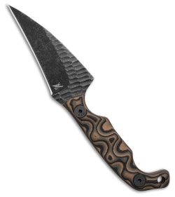 Stroup Knives Mini Mod 2 Fixed Blade Knife Camo G-10 (3" Black Stonewash)