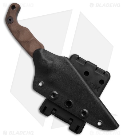 Stroup Knives Mini Mod 2 Fixed Blade Knife FDE G-10 (3" Black Stonewash)