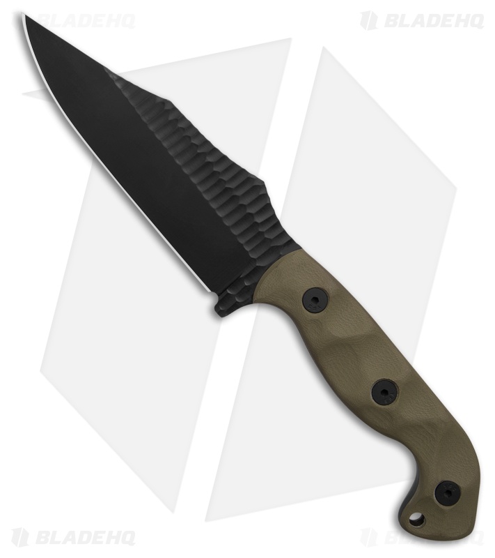 Stroup Knives TU1 Fixed Blade Knife OD Green G-10 (4.5