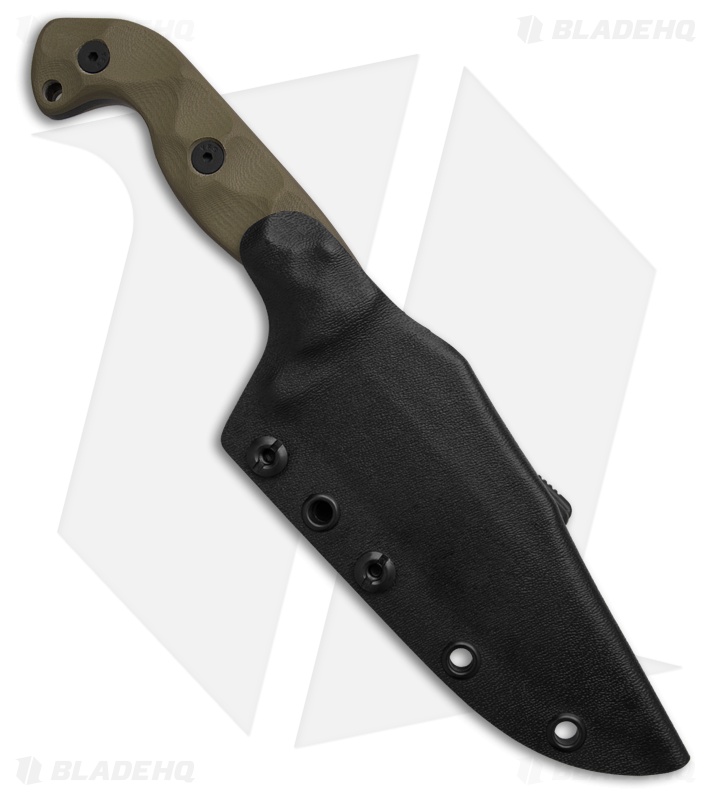 Stroup Knives TU1 Fixed Blade Knife OD Green G-10 (4.5