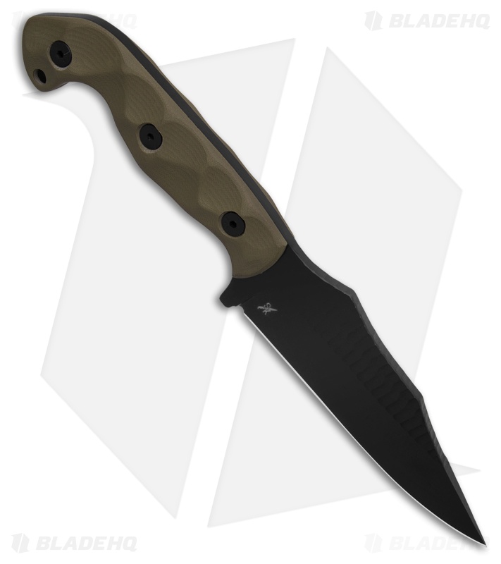 Stroup Knives TU1 Fixed Blade Knife OD Green G-10 (4.5