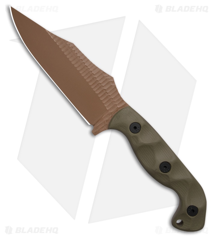 Stroup Knives TU1 Fixed Blade Knife OD Green G-10 (4.5