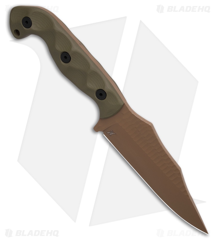 Stroup Knives TU1 Fixed Blade Knife OD Green G-10 (4.5