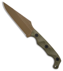 Stroup Knives TU2 Fixed Blade Knife OD Green G-10