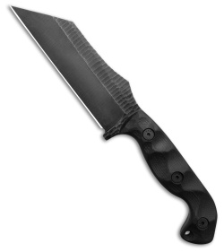 Stroup Knives TU3 Wharncliffe Fixed Blade Knife Black G-10 (5" Acid Wash)