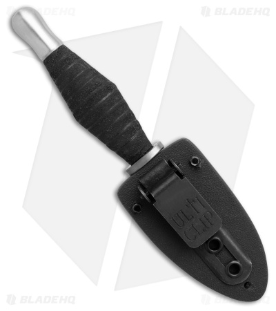 Supercar Ron Mini Stiletto Fixed Blade Knife Stacked Leather (2.25" Satin) 