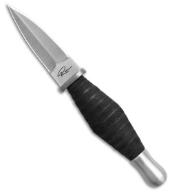 Supercar Ron Mini Stiletto Fixed Blade Knife Stacked Leather (2.25&quot; Satin)  | 229481