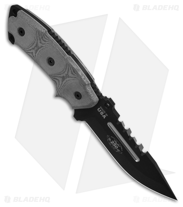 TOPS Knives Steel Eagle Hunter 250th Anniversary Fixed Blade Knife (5.5" Black)