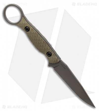 Toor Knives Anaconda Fixed Blade Knife Ranger Green G-10 (3.75" Gray)