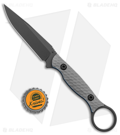 Toor Knives Anaconda Fixed Blade Knife Stealth Gray G-10 (3.75" Black)