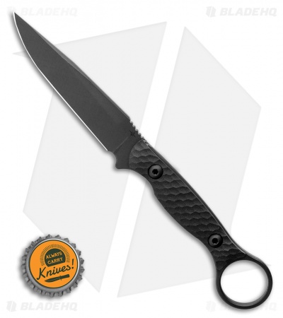Toor Knives Anaconda Fixed Blade Knife Shadow Black G-10 (3.75" Black)