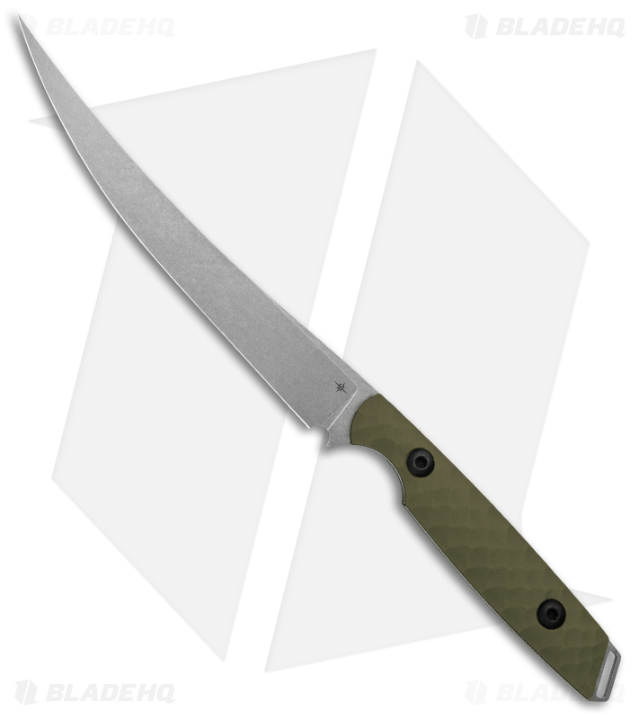 Toor Knives Avalon Fillet Fixed Blade Knife Green G-10 (6.0" SW)