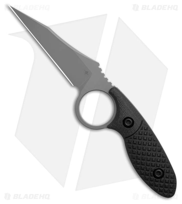 Toor Knives Cortano Phantom Gray Fixed Blade Knife Black G-10 (3.2" Gray)