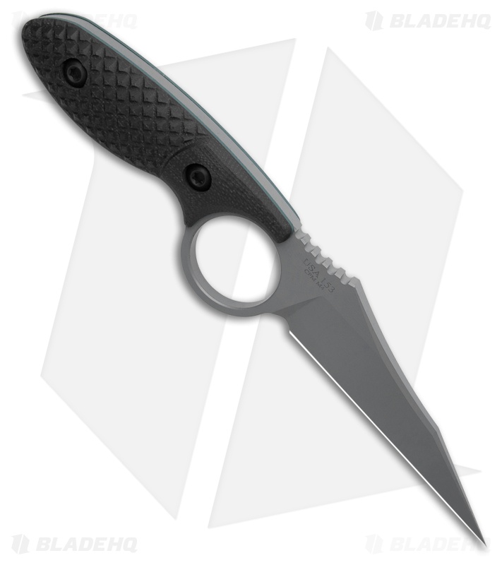 Toor Knives Cortano Phantom Gray Fixed Blade Knife Black G-10 (3.2" Gray)
