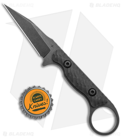 Toor Knives Jank Shank Carbon Tactical Fixed Blade Knife Black G-10 (3" Black)