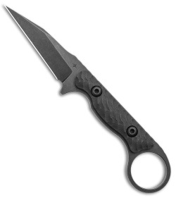 Toor Knives Jank Shank Carbon Tactical Fixed Blade Knife Black G-10 (3" Black)