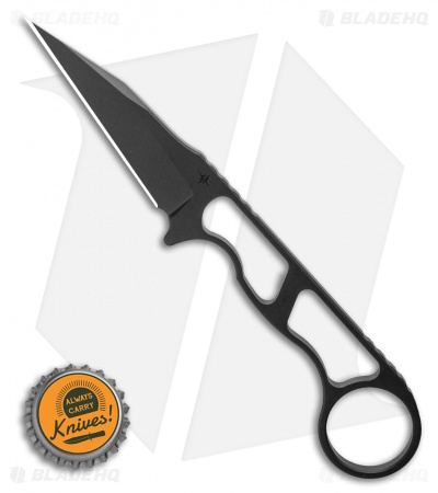 Toor Knives Jank Shank Shadow Black Tactical Fixed Blade Knife (3" CPM-S35VN)