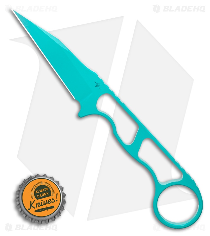Toor Knives Jank Shank Teal Tactical Fixed Blade Knife (3" CPM-S35VN)