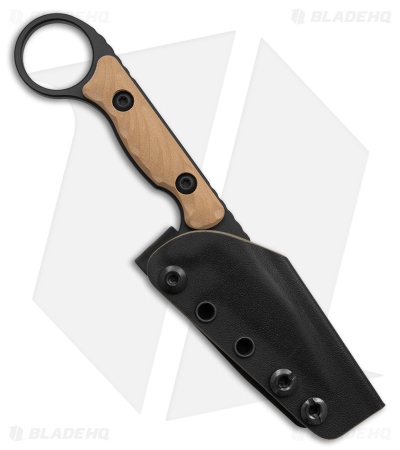Toor Knives Jank Shank W Fixed Blade Knife FDE G-10 (3" Black)